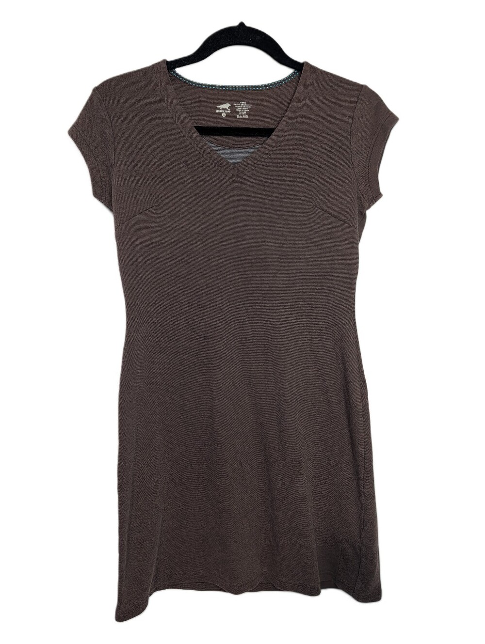 Horny Toad Flexcel Brown Short Sleeve Tencel Cotton Casual Dress Women's Small S